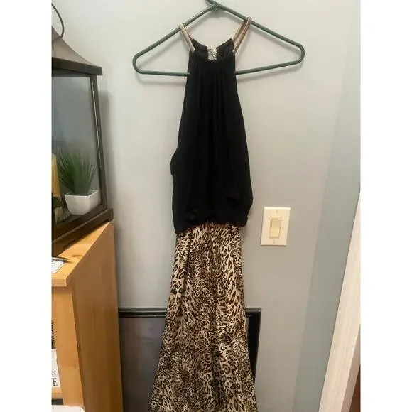 Prelude women’s black and print romper size medium - Picture 1 of 9